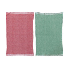 Stonewashed Cotton Waffle Weave Tea Towel, 2 Colors