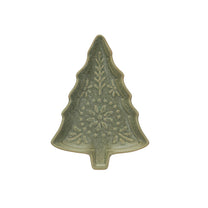 Stoneware Tree, Reactive Glaze, Green &amp; Unglazed