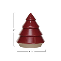 Stoneware Tree, Red &amp; Unglazed