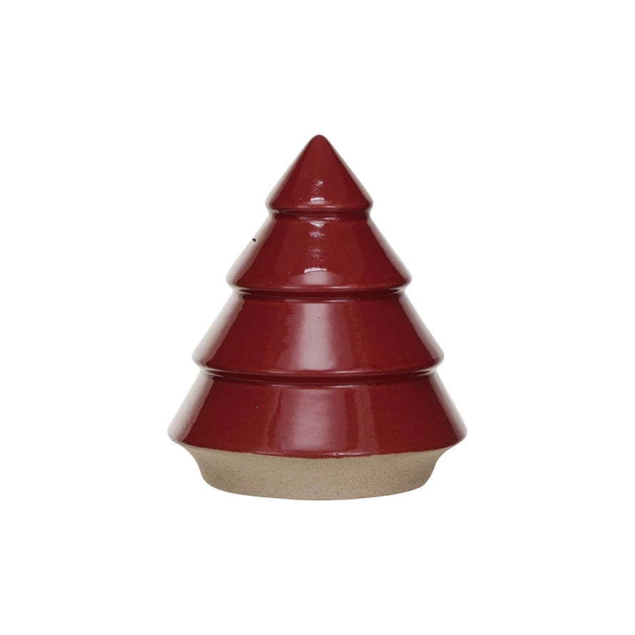Stoneware Tree, Red &amp; Unglazed