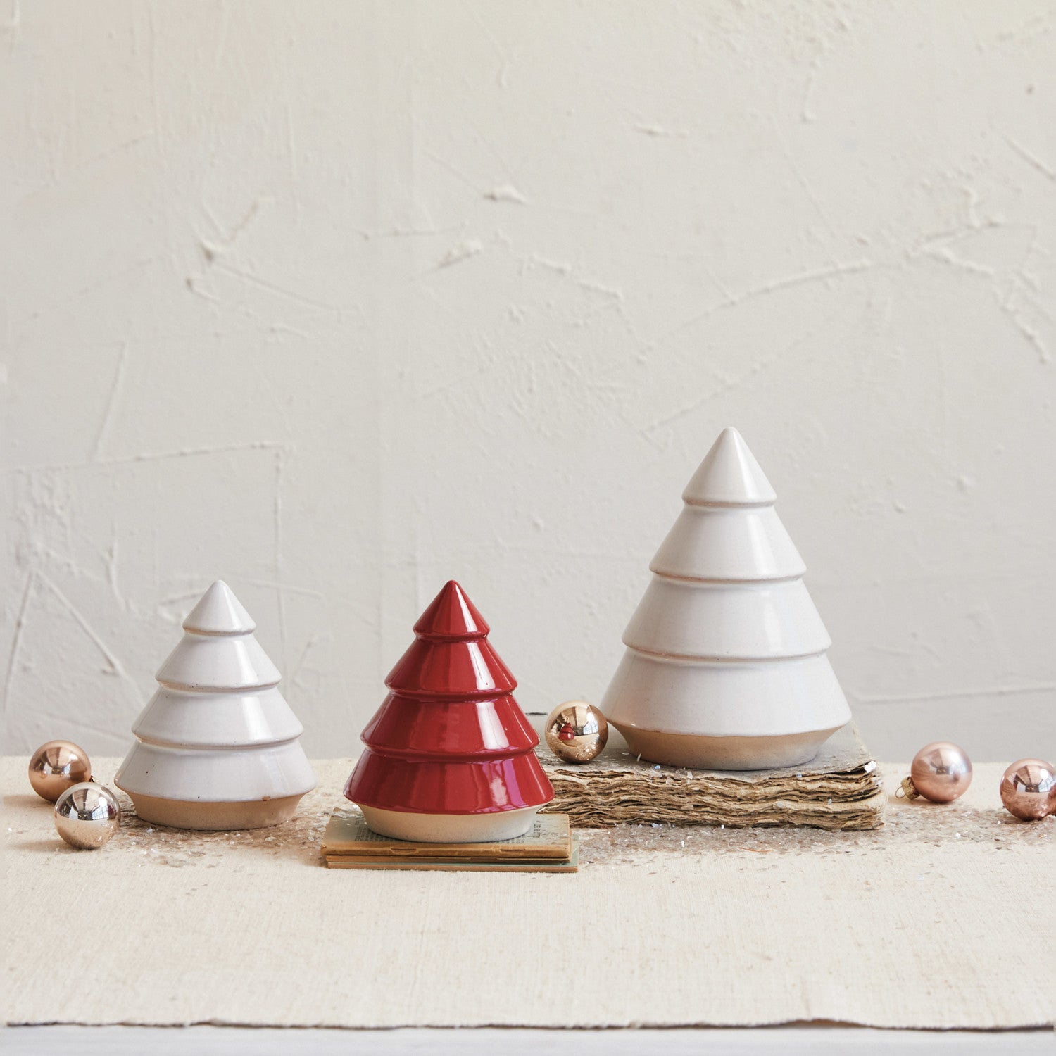 Stoneware Tree, White &amp; Unglazed