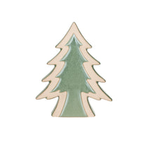 Stoneware Tree, Reactive Glaze, Green &amp; Unglazed