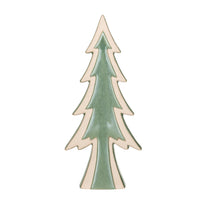 Stoneware Tree, Reactive Glaze, Green &amp; Unglazed