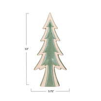 Stoneware Tree, Reactive Glaze, Green &amp; Unglazed