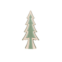 Stoneware Tree, Reactive Glaze, Green &amp; Unglazed