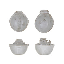 Stoneware Santa/Snowman Bowl