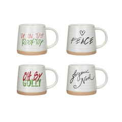 Stoneware Mug w/ Holiday Sayings