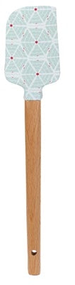 Silicone & Wood Spatula w/ Holiday Patterns, Small