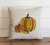 Watercolor Pumpkins Pillow