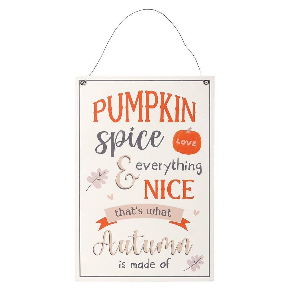 Hanging Pumpkin Spice Sign