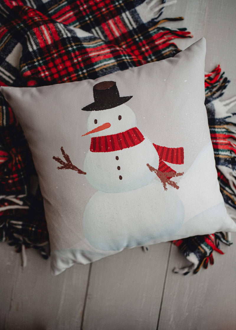 Snowman Throw Pillow