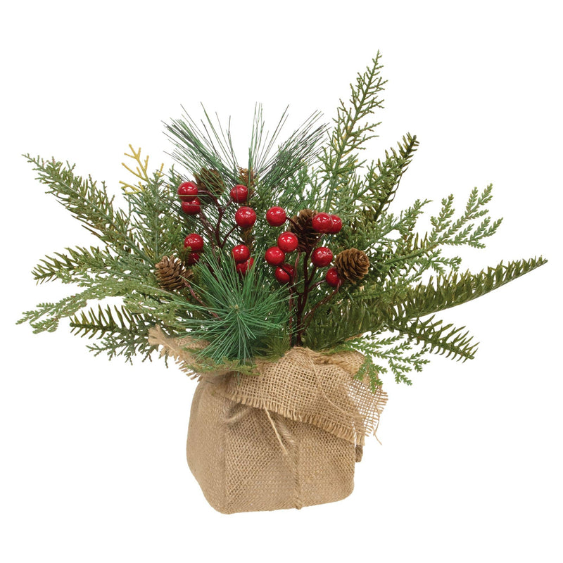 Mixed Greenery Christmas Arrangement