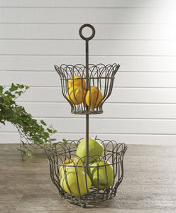 Two Tier Scallop Bowl Stand