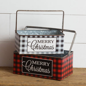 Perfectly Plaid Nested Containers