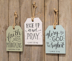 Faith Wooden Hanging Tag