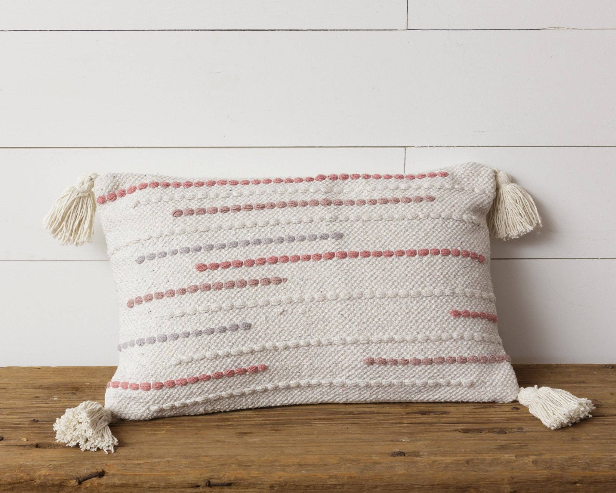 Blush with Tassels Pillow