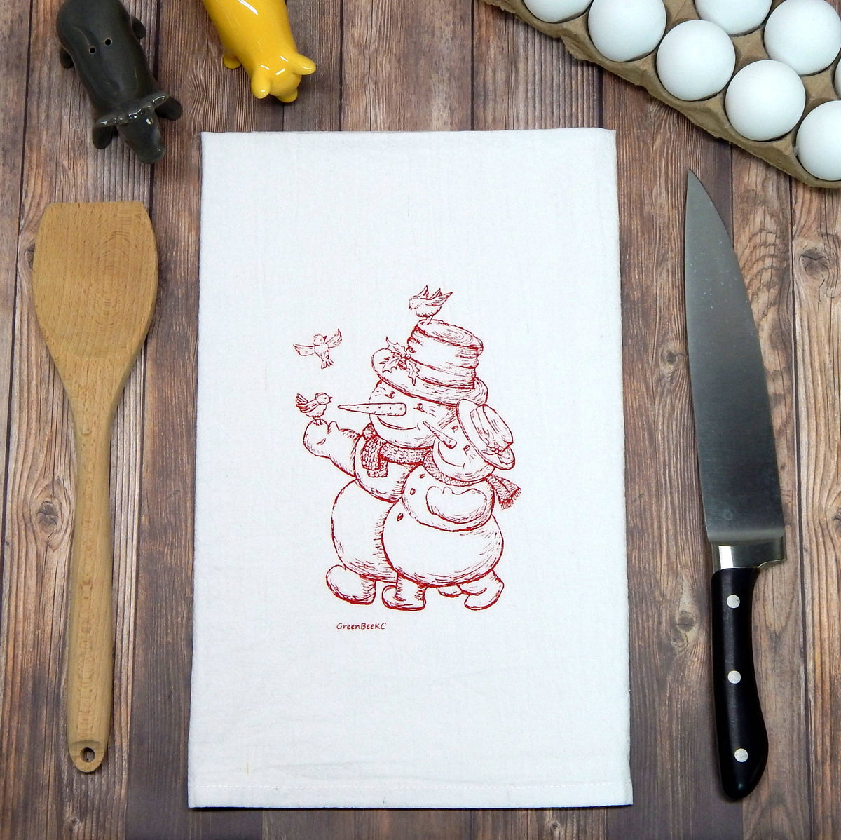 Snowmen Tea Towel