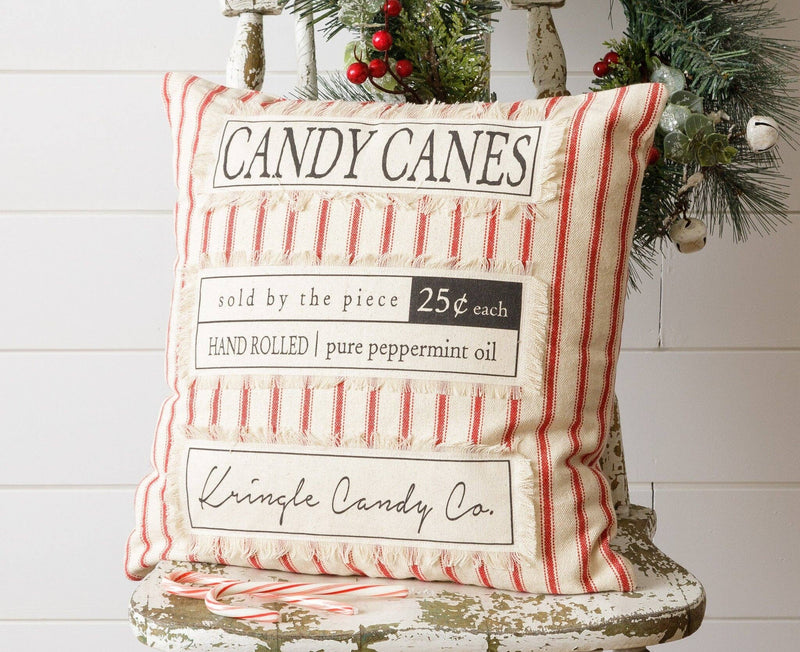 Striped Candy Cane Pillow