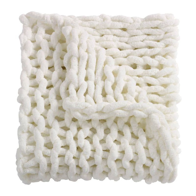 Chunky Knit Chenille Throw