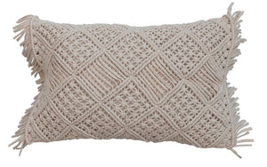 Macrame Lumbar Pillow