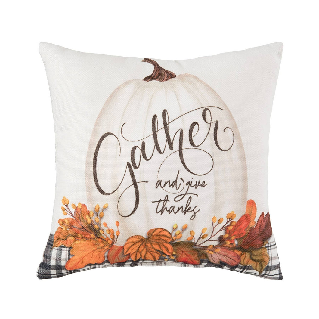 Gather And Give Thanks Throw Pillow