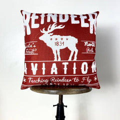 Reindeer Red Pillow