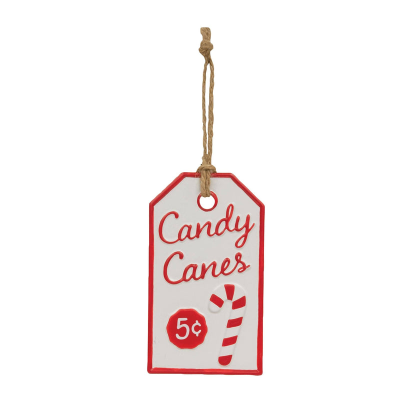 Candy Canes Metal Tag