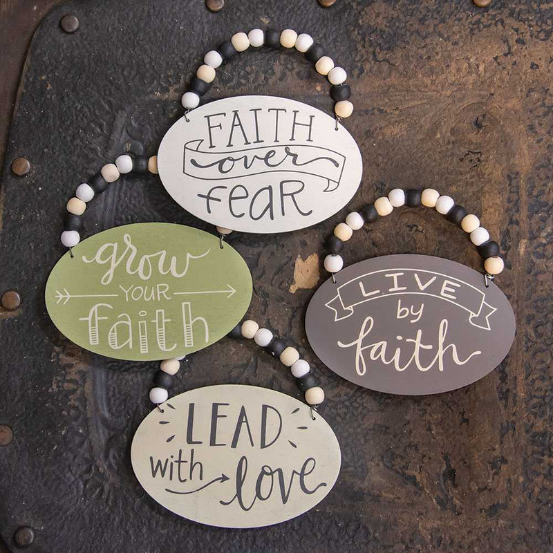 Faith Over Fear Beaded Ornament