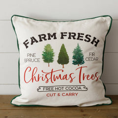 Farm Fresh Christmas Trees Pillow