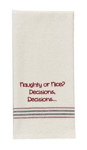 Naughty Or Nice Dishtowel