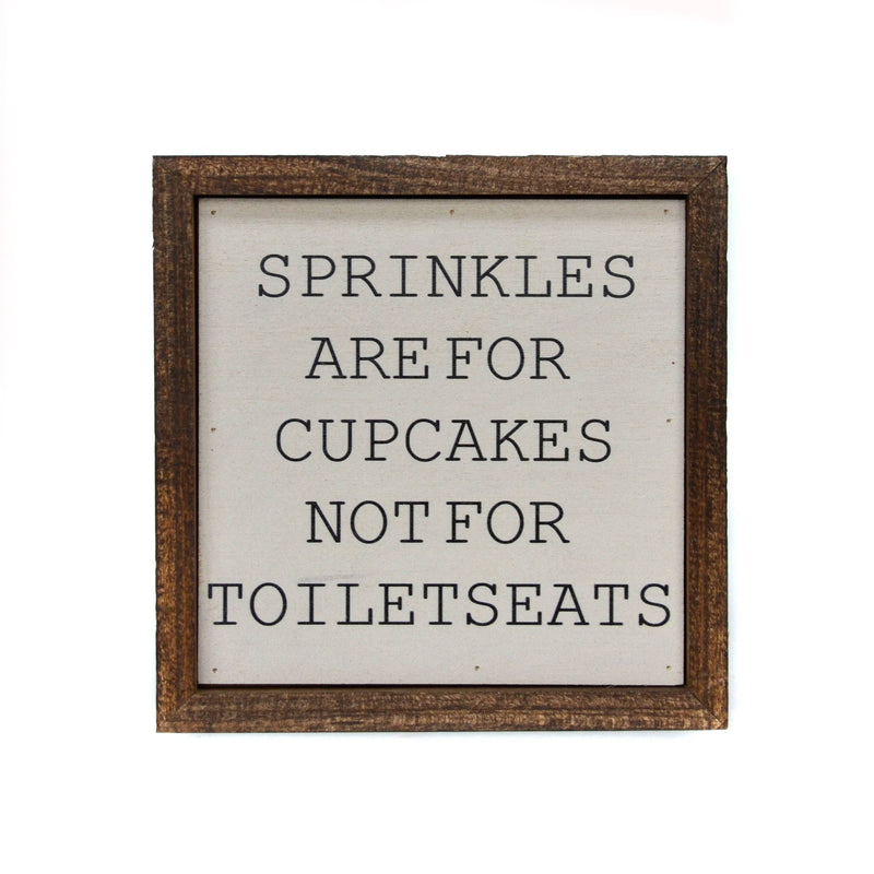 Sprinkles Are For Cupcakes Boys - Bathroom Sign