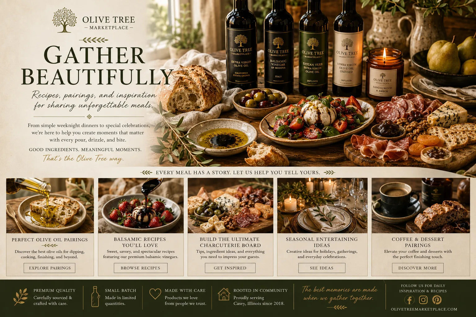 Olive Tree Marketplace gathering inspiration
